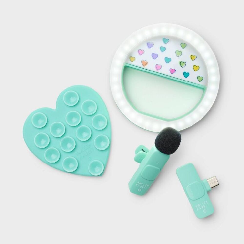 Open Box - Roller Rabbit - 4pc Disco Hearts Content Creation Kit - Green
